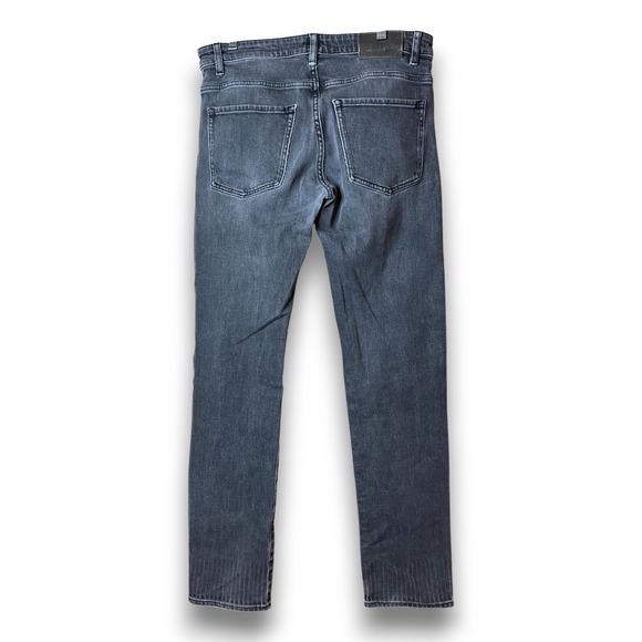 Hugo Boss Stretch Fit Jeans Men's 30x32 Straight Denim Pants Yellow Stitch Cuff - Picture 12 of 12